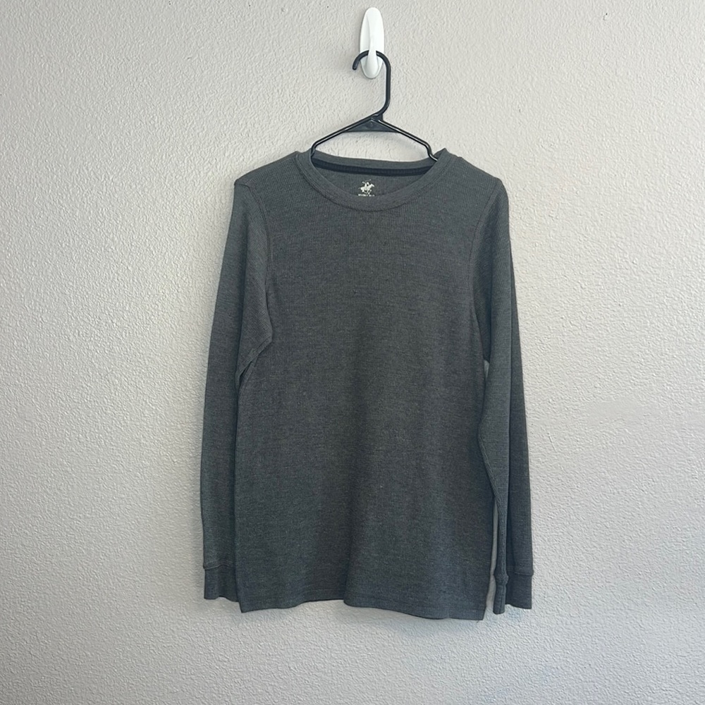 Beverly Hills Polo Club Men Medium Gray Long Sleeve